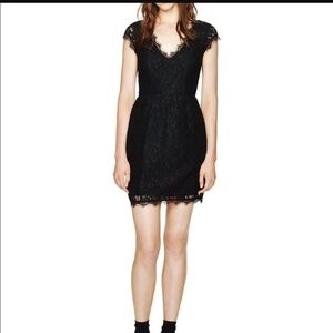 Aritzia Babaton Women's Lace Dress. Black Bodice Mini Dress. Size 2